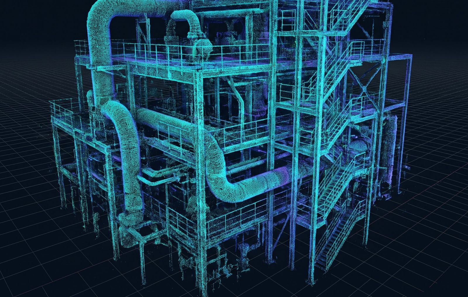 Nuage de points d'une unité industrielle